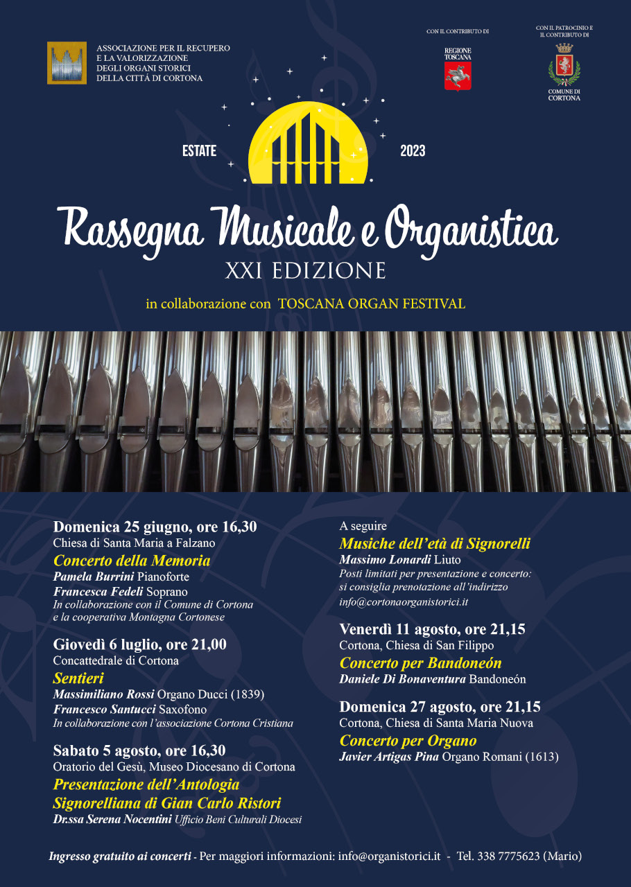 Manifesto della Rassegna Musicale e Organistica, XXI Edizione